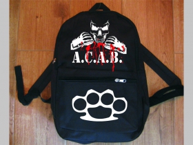 A.C.A.B. jednoduchý ľahký ruksak, rozmery pri plnom obsahu cca: 40x27x10cm materiál 100%polyester